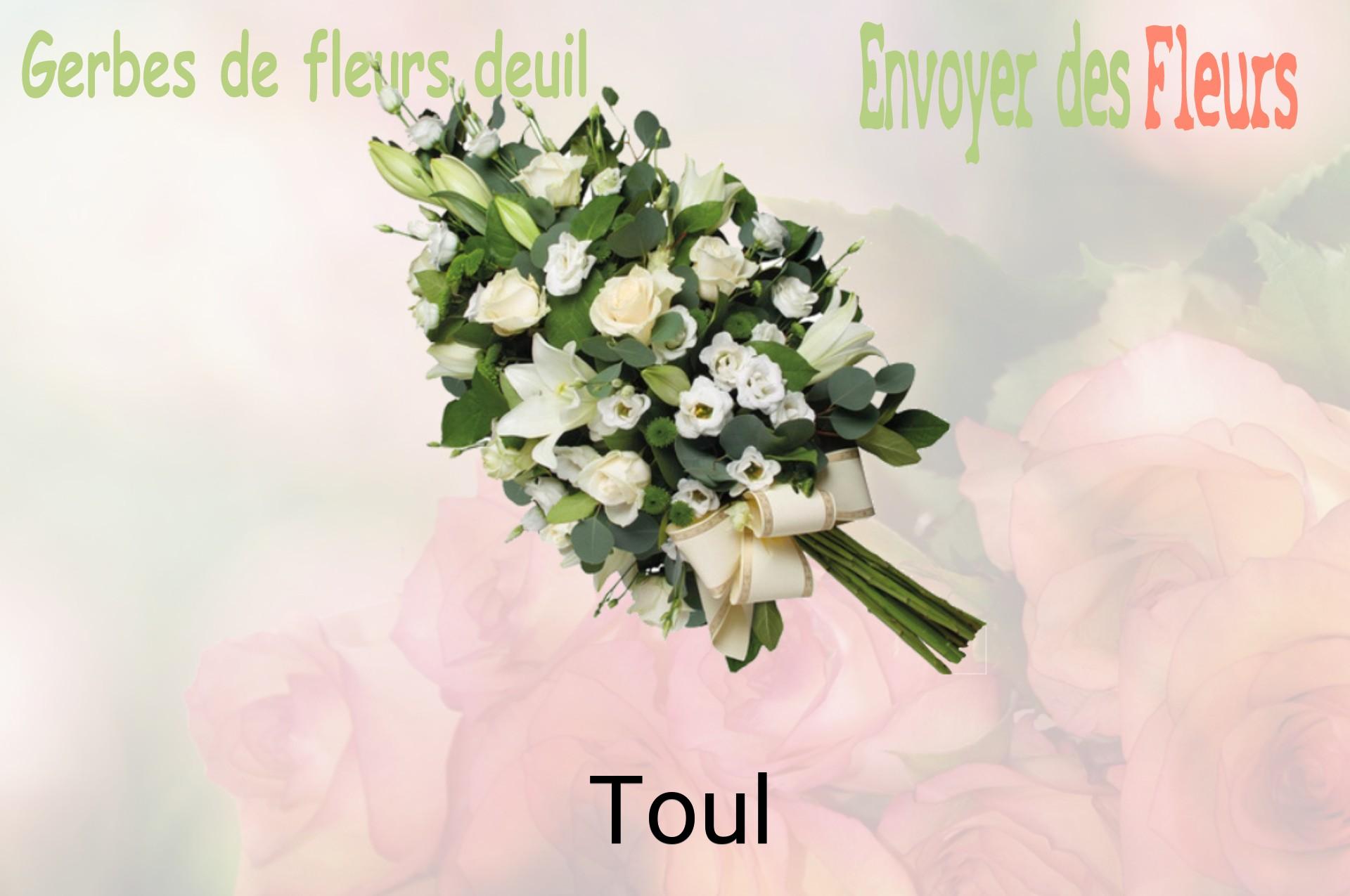Gerbe de fleurs de deuil livrée à Toul